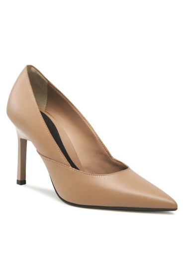 Calvin Klein Обувки на ток Geo Stiletto Pump 90 HW0HW01346 Safari Canvas RBC - Mera.bg