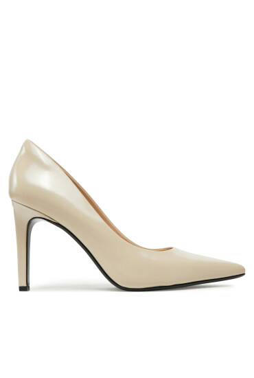 Calvin Klein Обувки на ток Heel Pump 90 - Brush L HW0HW02263 Бежов - Mera.bg