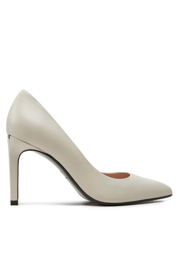 Calvin Klein Обувки на ток Heel Pump 90 Lth HW0HW02110 Екрю - Mera.bg