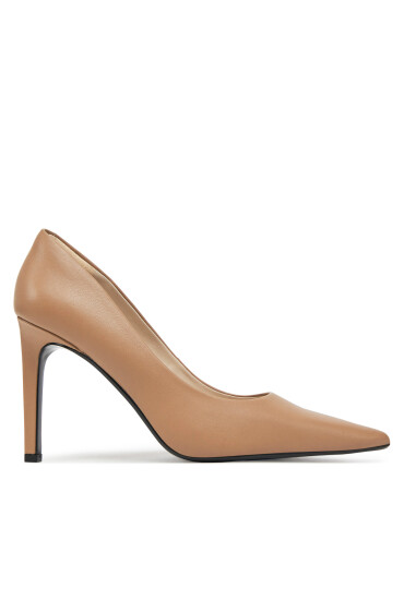 Calvin Klein Обувки на ток Heel Pump 90 - Lth HW0HW02336 Кафяв - Mera.bg