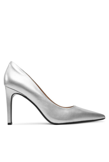 Calvin Klein Обувки на ток Heel Pump 90 - Met HW0HW02431 Сребрист - Mera.bg