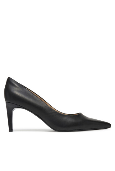 Calvin Klein Обувки на ток Pump 70 Pointy Hw Bar Lth HW0HW02561 Черен - Mera.bg