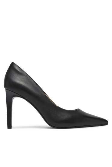 Calvin Klein Обувки на ток Pump 90 Pointy Hw Bar Lth HW0HW02527 Черен - Mera.bg