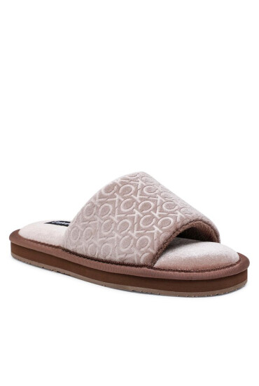 Calvin Klein Пантофи Slipper Flatform Sandal Vel HW0HW01540 Deep Taupe GNS - Mera.bg