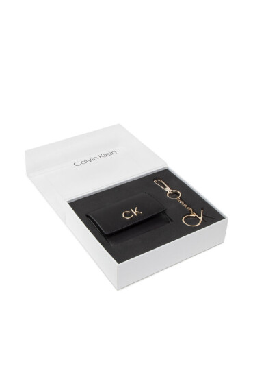Calvin Klein Подаръчен комплект Re-Lock Trifold Xxs + Key Fob K60K610016 BAX - Mera.bg