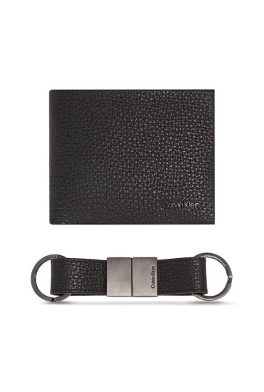 Calvin Klein Компелкт портфейл и ключодържател Gs Minimalism Bifold 5Cc+Keyfob K50K511023 Черен - Mera.bg