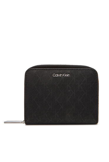 Calvin Klein Портфейл Ck Must Aop Md Zip Around W Flap LV04F1037G Черен - Mera.bg