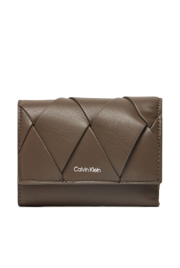 Calvin Klein Портфейл Ck Woven Small Trifold K60K612953 Каки - Mera.bg