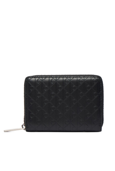 Calvin Klein Портфейл Emblem Emboss Zip Coin Pouch LV04D1087G Черен - Mera.bg