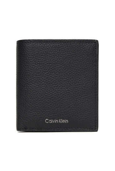 Calvin Klein Портфейл Foil Emboss Slim Trifold W Card LV04D1063G Черен - Mera.bg