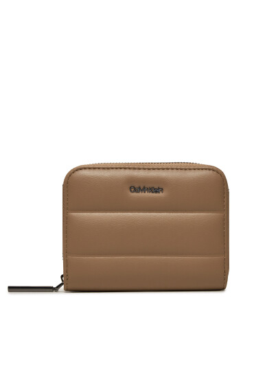 Calvin Klein Портфейл Line Quilt Medium Zip Around K60K612201 Кафяв - Mera.bg