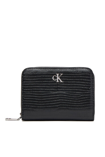 Calvin Klein Портфейл Lizard Embossed Lthr Med Flap Zi LV04F1067G Черен - Mera.bg