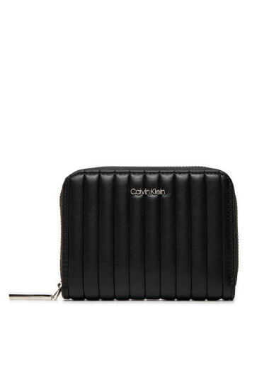 Calvin Klein Портфейл Mini Line Quilt Md Zip Around K60K613064 Черен - Mera.bg