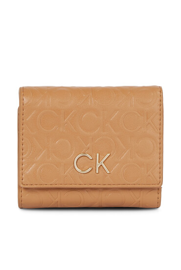 Calvin Klein Портфейл Re-Lock Trifold Xs Emb K60K611321 Кафяв - Mera.bg