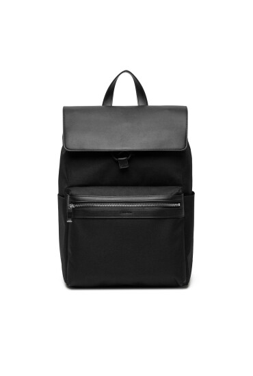 Calvin Klein Раница Contrast Flap Backpack LV04D3030G Черен - Mera.bg