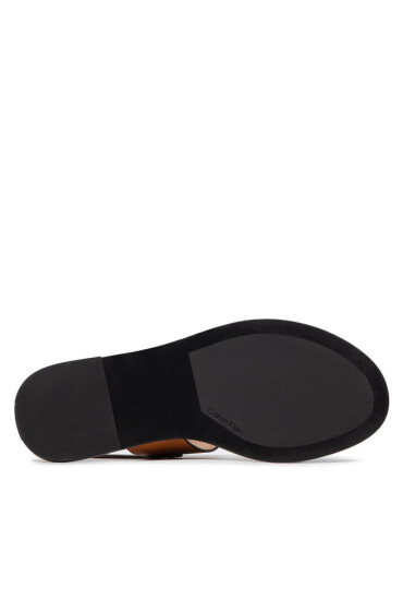 Calvin Klein Сандали Alomnd Flat Sandal Mono Mix HW0HW00821 Cognac/Brown Mono - Mera.bg