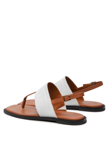 Calvin Klein Сандали Squared Flat Tp Sandal He HW0HW008180HF Cognac/Ecru 0hF - Mera.bg