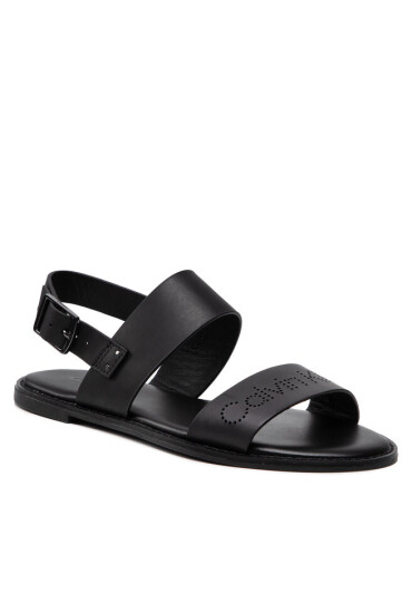 Calvin Klein Сандали Almond Flat Sandal Perf HW0HW00682 Ck Black BAX - Mera.bg