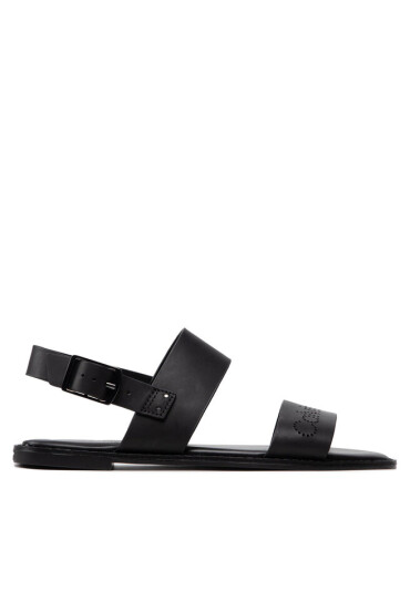 Calvin Klein Сандали Almond Flat Sandal Perf HW0HW00682 Ck Black BAX - Mera.bg