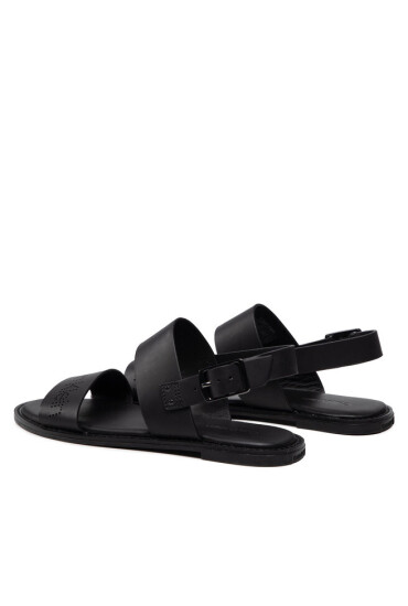 Calvin Klein Сандали Almond Flat Sandal Perf HW0HW00682 Ck Black BAX - Mera.bg