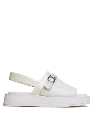 Calvin Klein Сандали Dress Wedge Sandal HW0HW01605 White/Dk Ecru 0K4 - Mera.bg