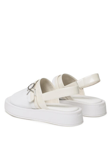 Calvin Klein Сандали Dress Wedge Sandal HW0HW01605 White/Dk Ecru 0K4 - Mera.bg