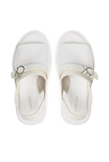 Calvin Klein Сандали Dress Wedge Sandal HW0HW01605 White/Dk Ecru 0K4 - Mera.bg