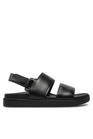 Calvin Klein Сандали Flat Sandal Calvin Mtl Lth HW0HW01984 Черен - Mera.bg