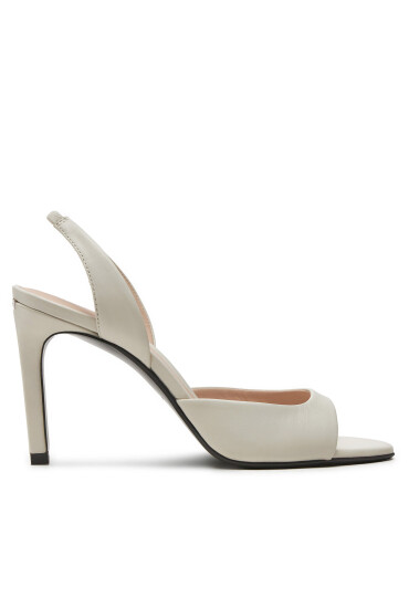 Calvin Klein Сандали Heel D'Orsay Sandal 90 Lth HW0HW02124 Екрю - Mera.bg