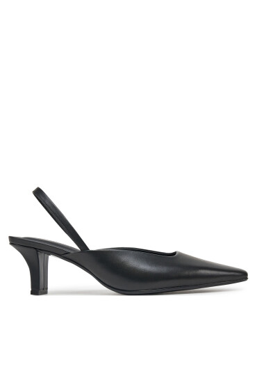 Calvin Klein Сандали Heel Mule Pump 50 - Lth HW0HW02551 Черен - Mera.bg