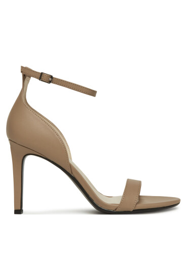 Calvin Klein Сандали Heel Sandal 90 - Lth HW0HW02337 Бежов - Mera.bg