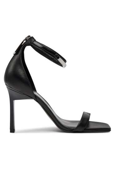 Calvin Klein Сандали Heel Sandal 90 Metal Bar Lth HW0HW01946 Черен - Mera.bg