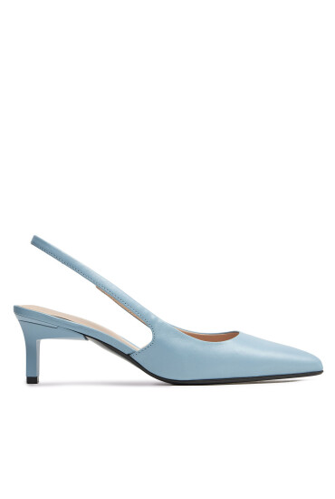 Calvin Klein Сандали Heel Slingback Pump 50 Pearl Lth HW0HW02069 Син - Mera.bg