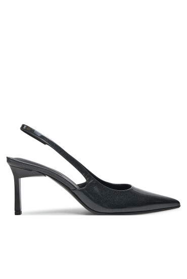 Calvin Klein Сандали Heel Slingback Pump 70 Saff Lth HW0HW02068 Черен - Mera.bg