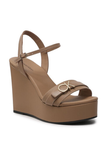 Calvin Klein Сандали Wedge 70Hh W/Hw HW0HW01485 Safari Canvas RBC - Mera.bg