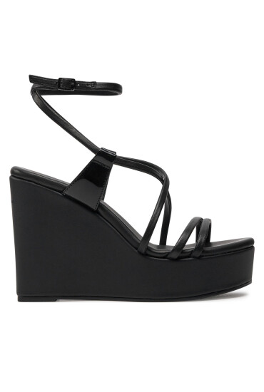 Calvin Klein Сандали Wedge Sandal 70 Lth HW0HW01952 Черен - Mera.bg