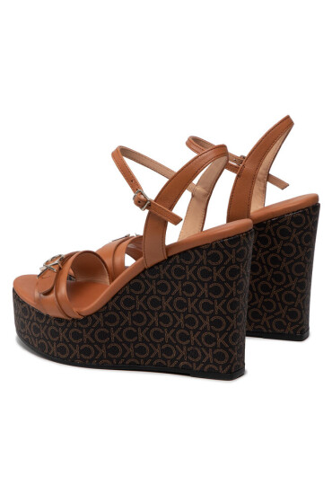 Calvin Klein Сандали Wedge Sndl 70W Hdw HW0HW00828 Cognac/Brown Mono 0HH - Mera.bg