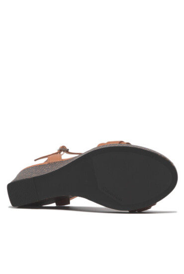 Calvin Klein Сандали Wedge Sndl 70W Hdw HW0HW00828 Cognac/Brown Mono 0HH - Mera.bg
