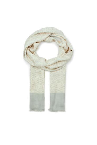Calvin Klein Шал Geo Minimal Logo Shawl 70X180 K60K610228 Бежов - Mera.bg