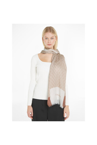 Calvin Klein Шал Geo Minimal Logo Shawl 70X180 K60K610228 Pale Mauve VFM - Mera.bg