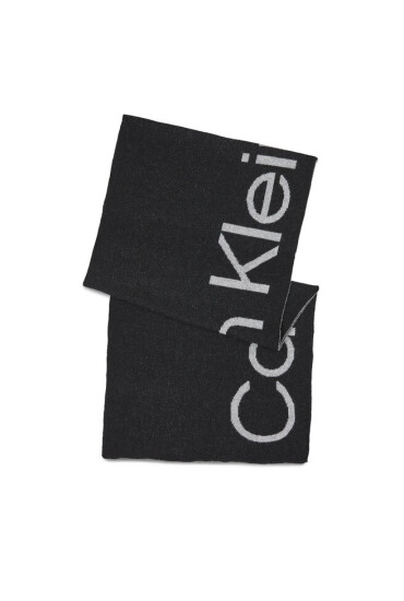 Calvin Klein Зимен шал Logo Reverso Tonal Scarf 40X180 K60K611117 Черен - Mera.bg
