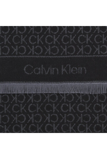 Calvin Klein Шал Monogram Jacquard Scarf 40X180 K60K611116 Черен - Mera.bg