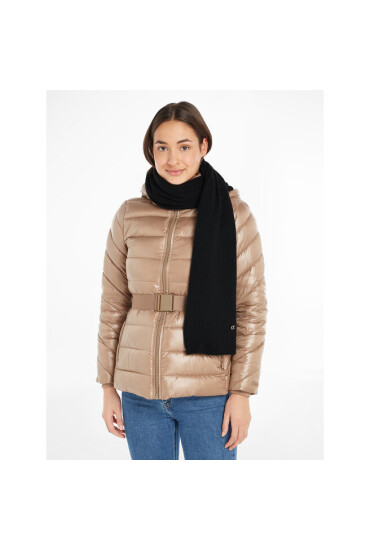Calvin Klein Зимен шал Re-Lock Knit Scarf 30X180 K60K611128 Черен - Mera.bg