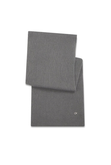 Calvin Klein Зимен шал Re-Lock Knit Scarf 30X180 K60K611128 Сив - Mera.bg