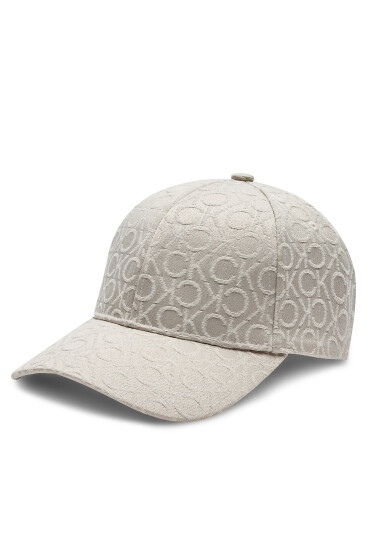 Calvin Klein Шапка с козирка Monogram Jacquard K60K612032 Екрю - Mera.bg