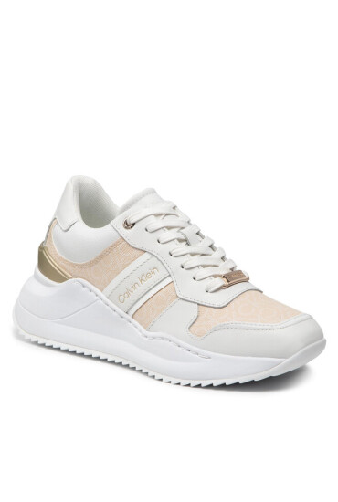Calvin Klein Сникърси Internal Wedge Lace Up HW0HW00816 Sand Mono Mix 0LA - Mera.bg