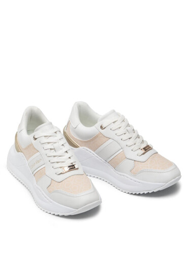 Calvin Klein Сникърси Internal Wedge Lace Up HW0HW00816 Sand Mono Mix 0LA - Mera.bg