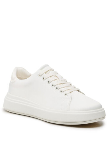 Calvin Klein Сникърси Raides Cupsole Lace Up - Satin HW0HW01426 Marshmallow YBJ - Mera.bg