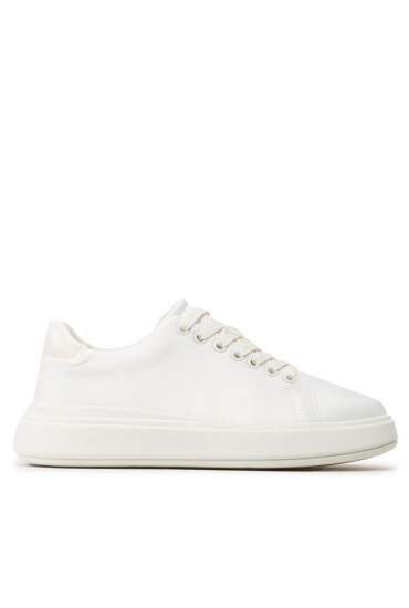 Calvin Klein Сникърси Raides Cupsole Lace Up - Satin HW0HW01426 Marshmallow YBJ - Mera.bg