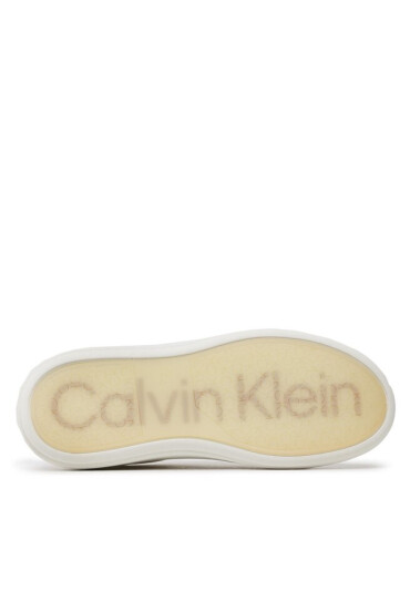 Calvin Klein Сникърси Raides Cupsole Lace Up - Satin HW0HW01426 Marshmallow YBJ - Mera.bg